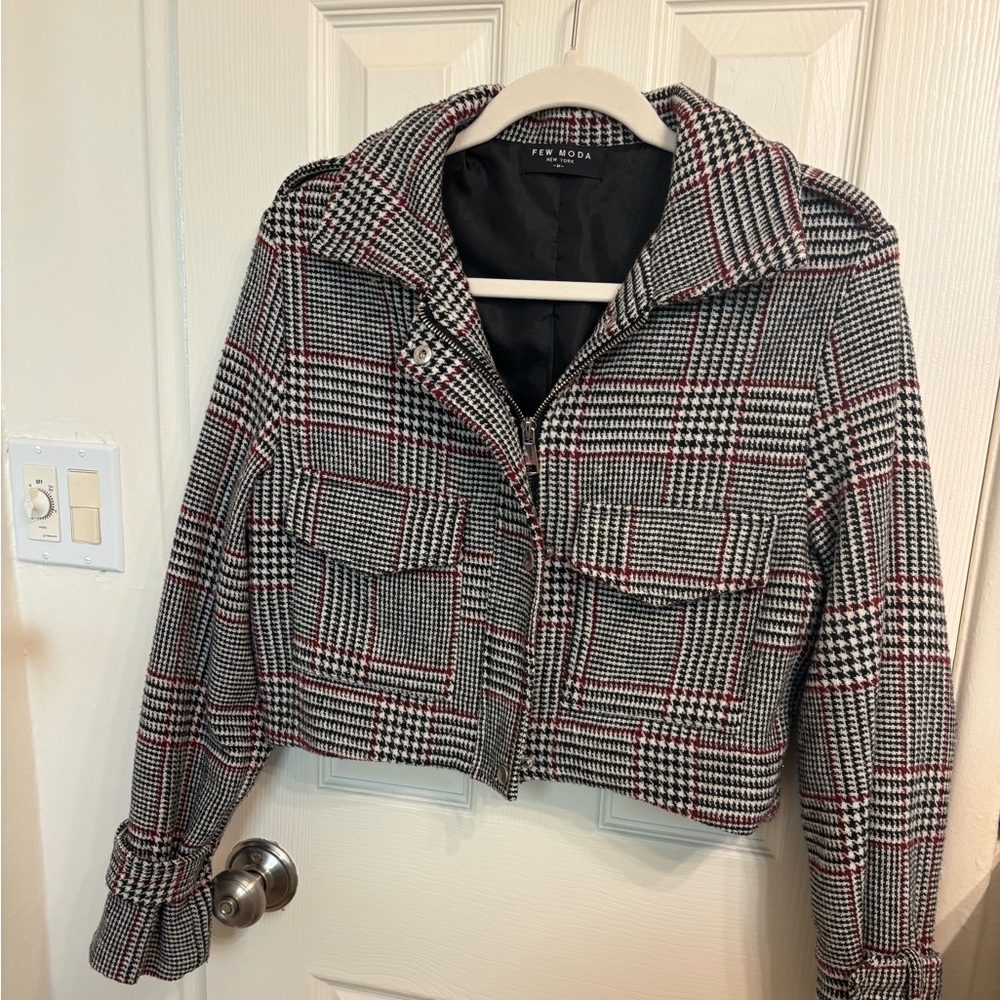 Few Moda Houndstooth Cropped Jacket